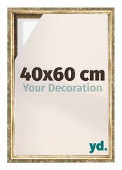 Lyon MDF Marco Flotante 40x60cm Dorado Antiguo Delantera Tamano | Yourdecoration.es