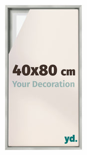 Lyon MDF Marco Flotante 40x80cm Plateado Mate Delantera Tamano | Yourdecoration.es
