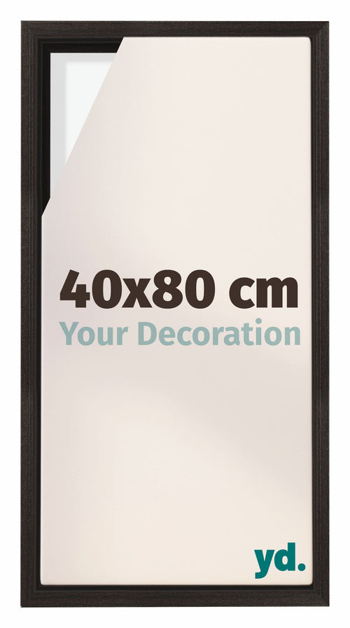 Lyon MDF Marco Flotante 40x80cm Roble Oscuro Delantera Tamano | Yourdecoration.es