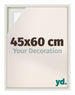 Lyon MDF Marco Flotante 45x60cm Blanco Mate Delantera Tamano | Yourdecoration.es