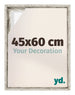 Lyon MDF Marco Flotante 45x60cm Blanco Vintage Delantera Tamano | Yourdecoration.es