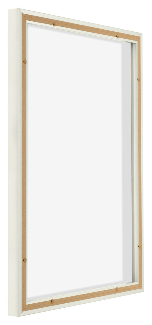 Lyon MDF Marco Flotante 5 7 Blanco Mate Trasera Oblicuo | Yourdecoration.es