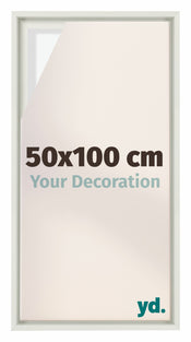 Lyon MDF Marco Flotante 50x100cm Blanco Mate Delantera Tamano | Yourdecoration.es