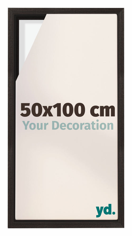 Lyon MDF Marco Flotante 50x100cm Roble Oscuro Delantera Tamano | Yourdecoration.es