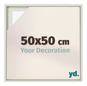 Lyon MDF Marco Flotante 50x50cm Blanco Lavado Delantera Tamano | Yourdecoration.es