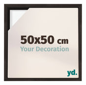 Lyon MDF Marco Flotante 50x50cm Roble Oscuro Delantera Tamano | Yourdecoration.es