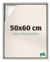 Lyon MDF Marco Flotante 50x60cm Plateado Mate Delantera Tamano | Yourdecoration.es