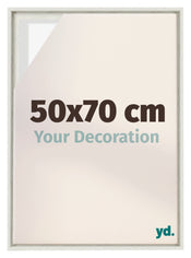 Lyon MDF Marco Flotante 50x70cm Blanco Lavado Delantera Tamano | Yourdecoration.es
