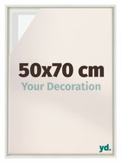 Lyon MDF Marco Flotante 50x70cm Blanco Mate Delantera Tamano | Yourdecoration.es