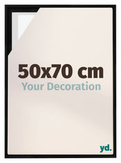 Lyon MDF Marco Flotante 50x70cm Negro Mate Delantera Tamano | Yourdecoration.es