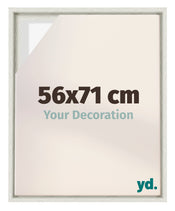 Lyon MDF Marco Flotante 56x71cm Blanco Lavado Delantera Tamano | Yourdecoration.es