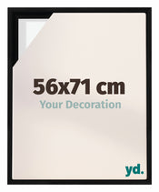 Lyon MDF Marco Flotante 56x71cm Negro Mate Delantera Tamano | Yourdecoration.es