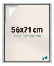 Lyon MDF Marco Flotante 56x71cm Plateado Mate Delantera Tamano | Yourdecoration.es