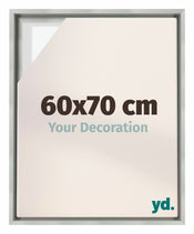 Lyon MDF Marco Flotante 60x70cm Plateado Mate Delantera Tamano | Yourdecoration.es