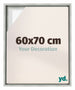 Lyon MDF Marco Flotante 60x70cm Plateado Mate Delantera Tamano | Yourdecoration.es