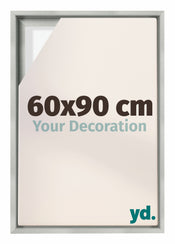 Lyon MDF Marco Flotante 60x90cm Plateado Mate Delantera Tamano | Yourdecoration.es