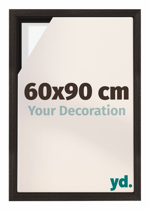 Lyon MDF Marco Flotante 60x90cm Roble Oscuro Delantera Tamano | Yourdecoration.es