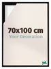 Lyon MDF Marco Flotante 70x100cm Negro Mate Delantera Tamano | Yourdecoration.es