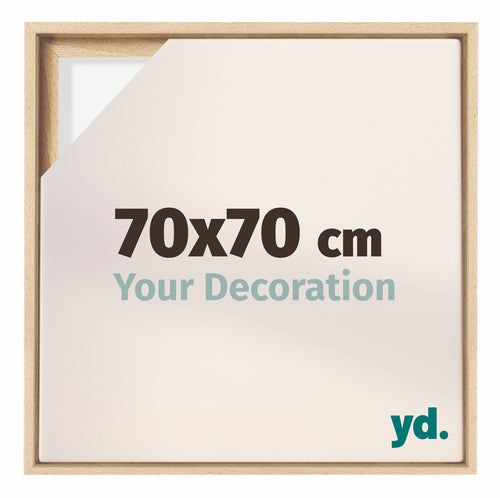 Lyon MDF Marco Flotante 70x70cm Haya Delantera Tamano | Yourdecoration.es