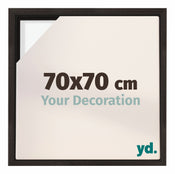 Lyon MDF Marco Flotante 70x70cm Roble Oscuro Delantera Tamano | Yourdecoration.es