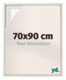 Lyon MDF Marco Flotante 70x90cm Blanco Mate Delantera Tamano | Yourdecoration.es