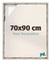 Lyon MDF Marco Flotante 70x90cm Blanco Vintage Delantera Tamano | Yourdecoration.es