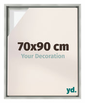 Lyon MDF Marco Flotante 70x90cm Plateado Mate Delantera Tamano | Yourdecoration.es