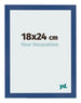 Marco de Fotos 18x24 cm Azul Oscuro MDF Bologna Delantera Tamano | Yourdecoration.es
