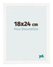 Marco de Fotos 18x24 cm Blanco Brillante MDF Bologna Delantera Tamano | Yourdecoration.es