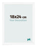 Marco de Fotos 18x24 cm Blanco Mate MDF Bologna Delantera Tamano | Yourdecoration.es