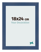 Marco de Fotos 18x24cm Azul Oscuro Barrido MDF Pisa Delantera Tamano | Yourdecoration.es
