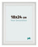 Marco de Fotos 18x24cm Blanco Barrido MDF Lazio Delantera Tamano | Yourdecoration.es