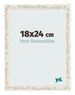 Marco de Fotos 18x24cm Blanco Vintage MDF Bologna Delantera Tamano | Yourdecoration.es