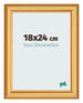 Marco de Fotos 18x24cm Dorado Matte MDF Lazio Delantera Tamano | Yourdecoration.es
