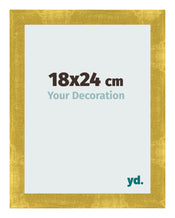 Marco de Fotos 18x24cm Dorado Vintage MDF Pisa Delantera Tamano | Yourdecoration.es