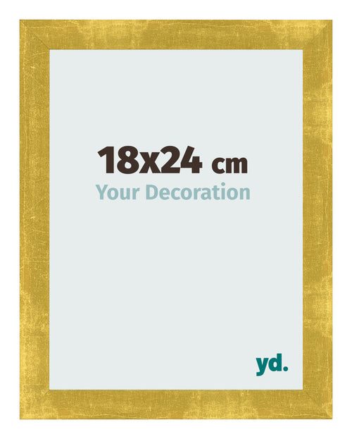Marco de Fotos 18x24cm Dorado Vintage MDF Pisa Delantera Tamano | Yourdecoration.es