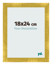 Marco de Fotos 18x24cm Dorado Vintage MDF Pisa Delantera Tamano | Yourdecoration.es