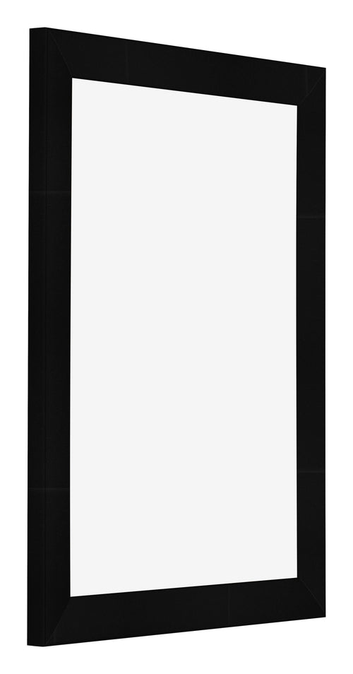 Marco de Fotos 18x24cm Negro Plateado Pulido MDF Pisa Delantera Oblicuo | Yourdecoration.es