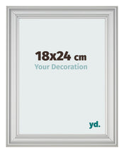 Marco de Fotos 18x24cm Plateado Mate MDF Lazio Delantera Tamano | Yourdecoration.es