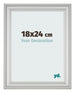 Marco de Fotos 18x24cm Plateado Mate MDF Lazio Delantera Tamano | Yourdecoration.es