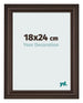 Marco de Fotos 18x24cm Roble Oscuro MDF Lazio Delantera Tamano | Yourdecoration.es
