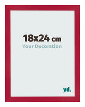 Marco de Fotos 18x24cm Rojo MDF Bologna Delantera Tamano | Yourdecoration.es