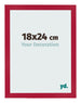 Marco de Fotos 18x24cm Rojo MDF Bologna Delantera Tamano | Yourdecoration.es