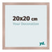 Marco de Fotos 20x20 cm Rosa Viejo MDF Bologna Delantera Tamano | Yourdecoration.es