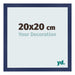 Marco de Fotos 20x20cm Azul Oscuro Barrido MDF Bologna Delantera Tamano | Yourdecoration.es