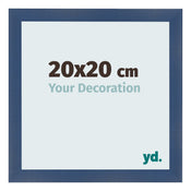 Marco de Fotos 20x20cm Azul Oscuro Barrido MDF Pisa Delantera Tamano | Yourdecoration.es