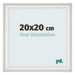 Marco de Fotos 20x20cm Blanco Barrido MDF Lazio Delantera Tamano | Yourdecoration.es