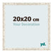 Marco de Fotos 20x20cm Blanco Vintage MDF Bologna Delantera Tamano | Yourdecoration.es