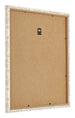 Marco de Fotos 20x20cm Blanco Vintage MDF Bologna Trasera Oblicuo | Yourdecoration.es