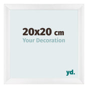 Marco de Fotos 20x20cm Blanco Vintage MDF Pisa Delantera Tamano | Yourdecoration.es